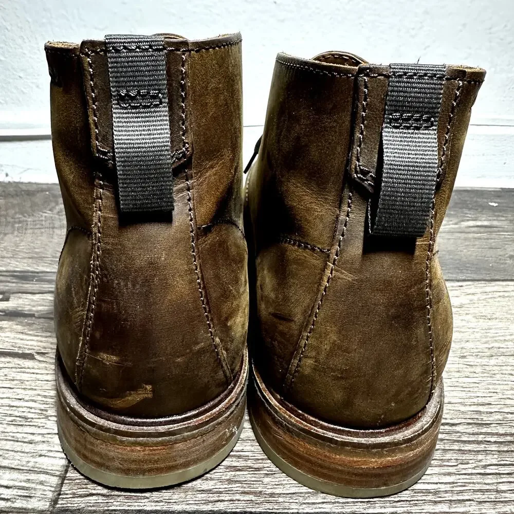 Clarks Bushacre 2 Chukka Boot Leather Lace-Up Round Toe Brown 13